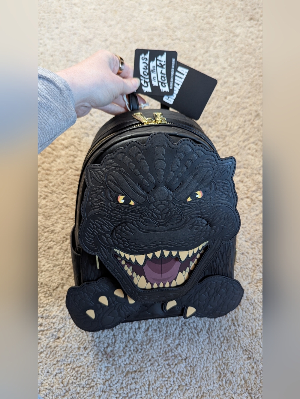 NWT loungefly Godzilla cosplay mini backpack
